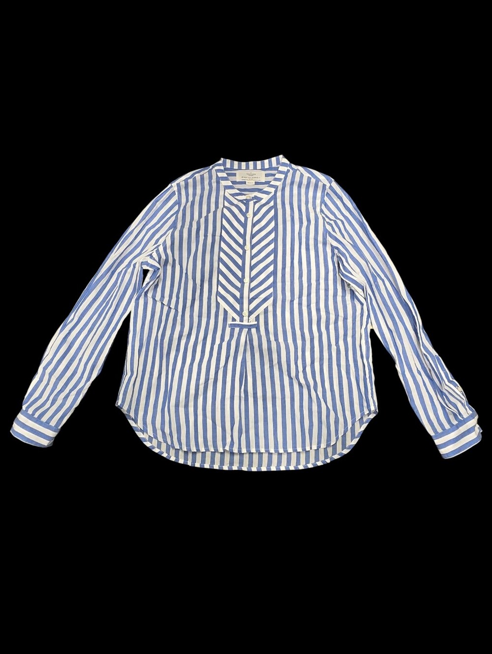NWT Trovata Birds of Paradise  Blue & White Striped  Blouse‎ SZ Medium